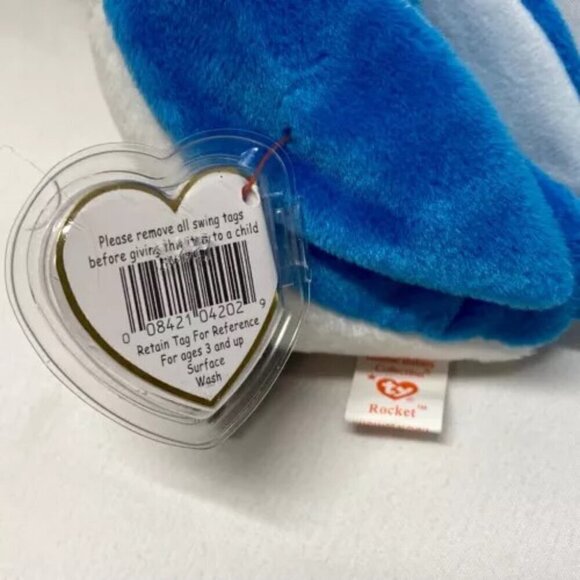Ty Beanie Babies Rocket The Bluejay Bird Retired Plush Rare 1997/98 Tag Errors - Picture 6 of 14